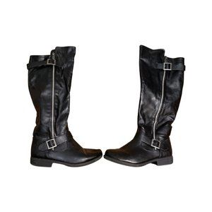 Patent Leather Knee-High Boots